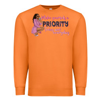 Carrot make yourself a priority today and everyday afro w Premium Sweatshirt - NancyCooperArtShop