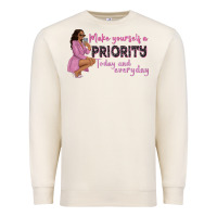 Sandshell make yourself a priority today and everyday afro w Premium Sweatshirt - NancyCooperArtShop