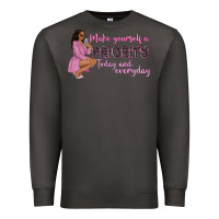 Smoke make yourself a priority today and everyday afro w Premium Sweatshirt - NancyCooperArtShop