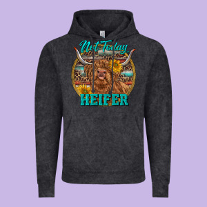 Highland Heifer Western Vintage Hoodie Designed By Ranaportraitstore