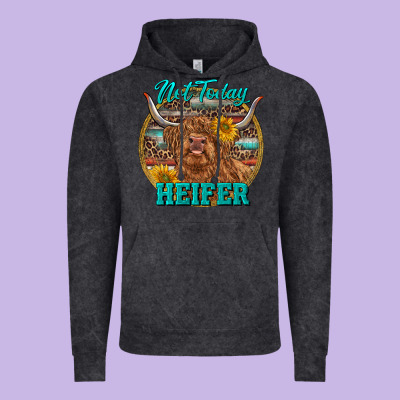Highland Heifer Western Vintage Hoodie Designed By Ranaportraitstore