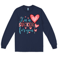 Navy i'm a sucker for you Long Sleeve Tee - JahusDesignShop