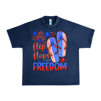 Navy flip flops and freedom Urban Heavy Tee - HRA Design Shop