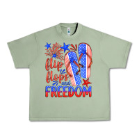Oil Green flip flops and freedom Urban Heavy Tee - HRA Design Shop