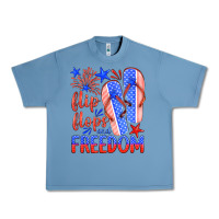Pebble Blue flip flops and freedom Urban Heavy Tee - HRA Design Shop
