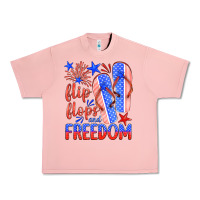 Salmon flip flops and freedom Urban Heavy Tee - HRA Design Shop