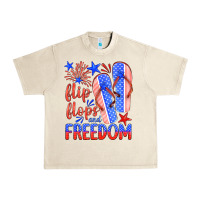 Sandshell flip flops and freedom Urban Heavy Tee - HRA Design Shop