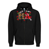 Black valentines day ma Zipper Hoodie - NancyCooperArtShop
