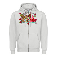 Dove Grey valentines day ma Zipper Hoodie - NancyCooperArtShop