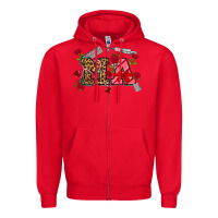Red valentines day ma Zipper Hoodie - NancyCooperArtShop