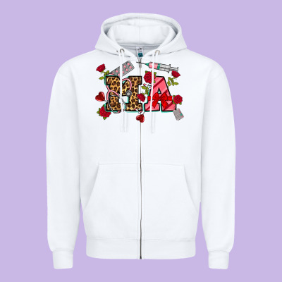 Valentines Day Ma Zipper Hoodie Designed By Nancycooperartshop