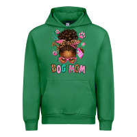 Emerald Afro Messy Bun Dog Mom Urban Hoodie - texasbilliewilder