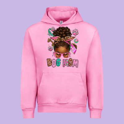 Afro Messy Bun Dog Mom Urban Hoodie Designed By Texasbilliewilder