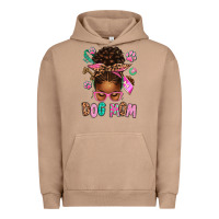 Pigment Burro Afro Messy Bun Dog Mom Urban Hoodie - texasbilliewilder