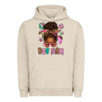 Pigment French Oak Afro Messy Bun Dog Mom Urban Hoodie - texasbilliewilder