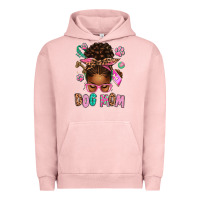 Pigment Salmon Afro Messy Bun Dog Mom Urban Hoodie - texasbilliewilder