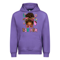 Tulip Afro Messy Bun Dog Mom Urban Hoodie - texasbilliewilder