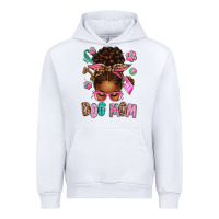 White Afro Messy Bun Dog Mom Urban Hoodie - texasbilliewilder