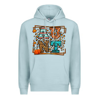 Blue Mist Fall Autumn Leopard Aunt Premium Hoodie - LillyAllenDesigns
