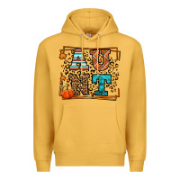 Mustard Fall Autumn Leopard Aunt Premium Hoodie - LillyAllenDesigns