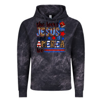 Cloud Black she loves jesus and america too Vintage Hoodie - Zillion Design Studio