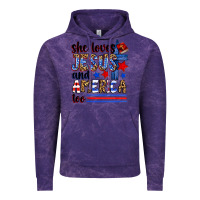 Cloud Purple she loves jesus and america too Vintage Hoodie - Zillion Design Studio