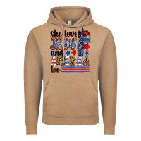 Vintage Coffee she loves jesus and america too Vintage Hoodie - Zillion Design Studio