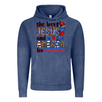 Vintage Denim she loves jesus and america too Vintage Hoodie - Zillion Design Studio