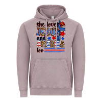 Vintage Zinc she loves jesus and america too Vintage Hoodie - Zillion Design Studio