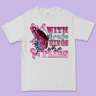 With Brave Wings She Flies Premium Tee Designed By Barkaloodesign