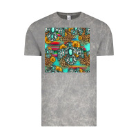 Cloud Rock western turquoise thunderbird seamless pattern Vintage Tee - HRA Design Shop