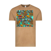 Vintage Camel western turquoise thunderbird seamless pattern Vintage Tee - HRA Design Shop