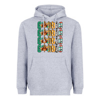 Heather Grey Gobble till you wobble Thanksgiving turkey Heavyweight Hoodie - NancyCooperArtShop