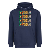 Navy Gobble till you wobble Thanksgiving turkey Heavyweight Hoodie - NancyCooperArtShop