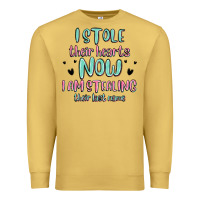 Antique Gold i stole their hearts now i am stealing their last Premium Sweatshirt - MaliasSmallBusiness