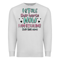 Dove Grey i stole their hearts now i am stealing their last Premium Sweatshirt - MaliasSmallBusiness