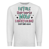 Oatmeal Heather i stole their hearts now i am stealing their last Premium Sweatshirt - MaliasSmallBusiness