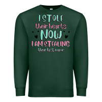 Sports Green i stole their hearts now i am stealing their last Premium Sweatshirt - MaliasSmallBusiness