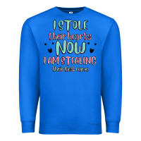 True Royal i stole their hearts now i am stealing their last Premium Sweatshirt - MaliasSmallBusiness