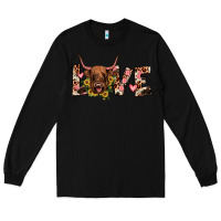Black highland cow love Long Sleeve Tee - JahusDesignShop