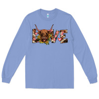 Colony Blue highland cow love Long Sleeve Tee - JahusDesignShop