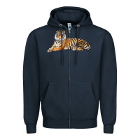 Navy Tiger Zipper Hoodie - LillyAllenDesigns