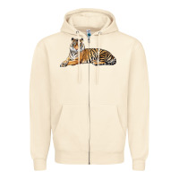 Sandshell Tiger Zipper Hoodie - LillyAllenDesigns