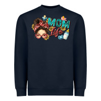 Navy mom life Heavyweight Sweatshirt - Zillion Design Studio