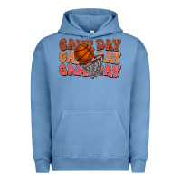 Pigment Pebble Blue Game day game day game day Basketball Urban Hoodie - NancyCooperArtShop