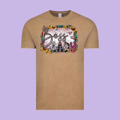Boss Lady Vintage Tee Designed By Sublimationcraftshop