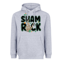Heather Grey sham rock Heavyweight Hoodie - MaliasSmallBusiness