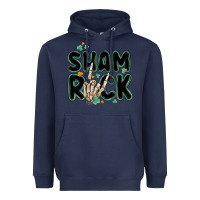 Navy sham rock Heavyweight Hoodie - MaliasSmallBusiness