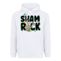 White sham rock Heavyweight Hoodie - MaliasSmallBusiness