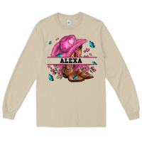 Mushroom pink costom name cowgirl hat and roses Long Sleeve Tee - AdoDesignShop